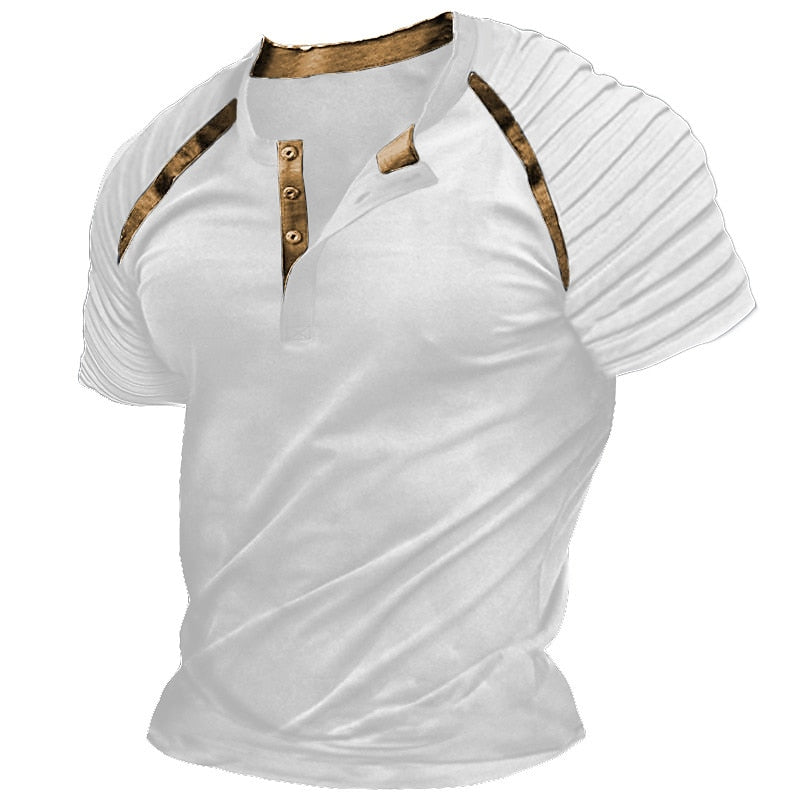 Rolly | Klassiek Henley T-shirt met getextureerde details - Casual stijl voor elke gelegenheid